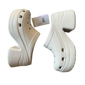 CROCS Siren Elevated Cream Clogs women’s size 11